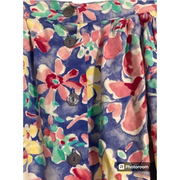Vintage Floral Skirt w/ POCKETS - Napa Valley - Size 4 - Picture 5 of 7